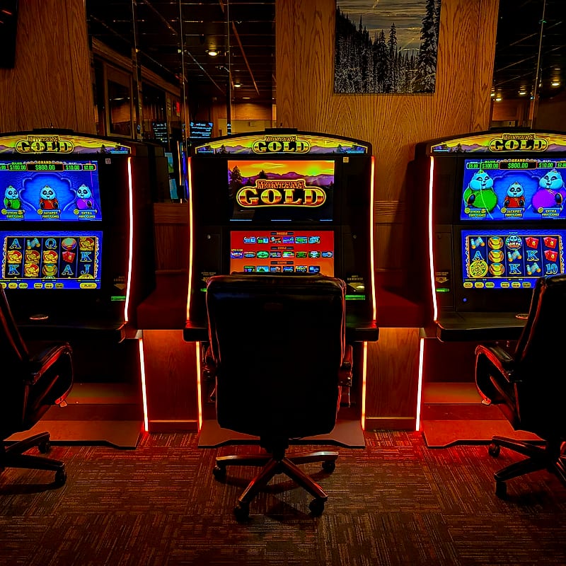 Montana Gold slot machines at Victorian Casino in Whitefish