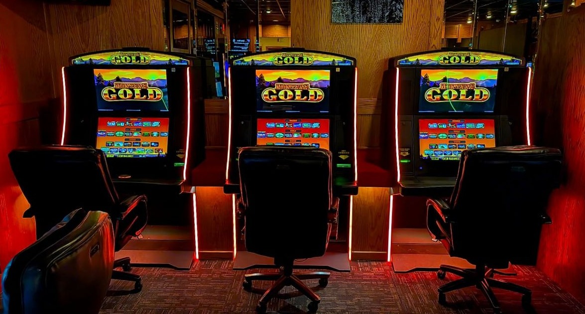 Montana Gold slot machines at Victorian Casino in Whitefish, Montana